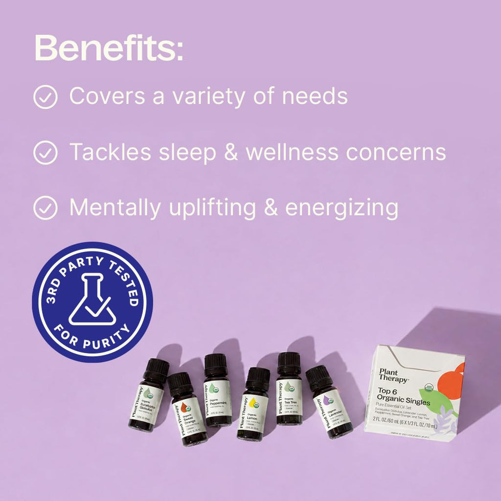 Plant Therapy Organic Essential Oil Set | Therapeutic Grade


