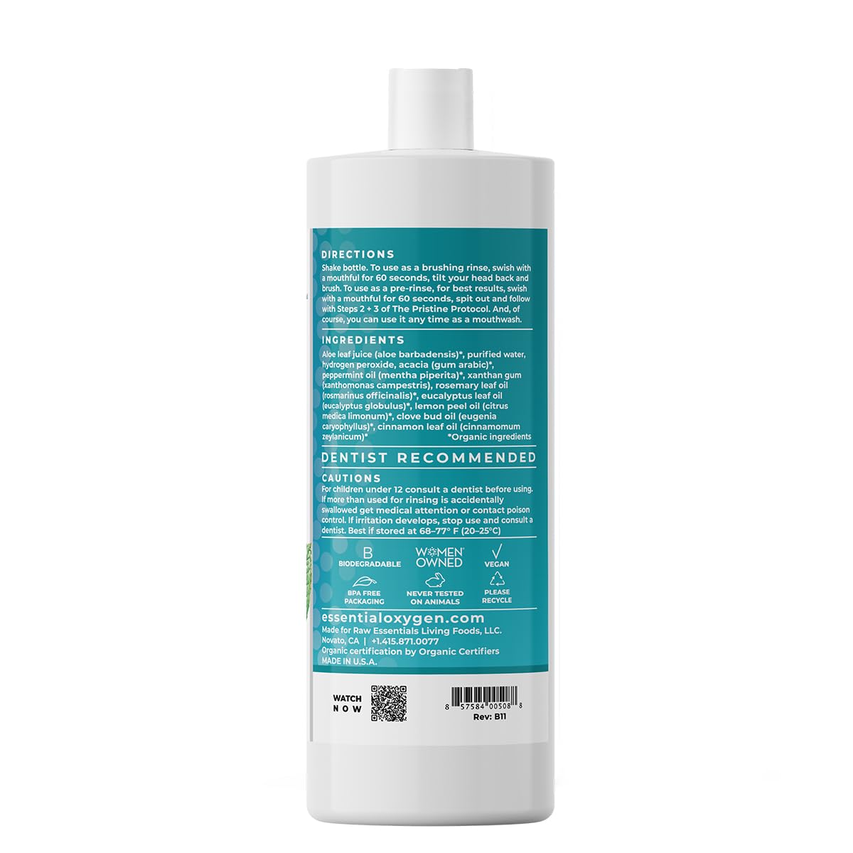 Essential Oxygen BR Organic Brushing Rinse - All Natural

