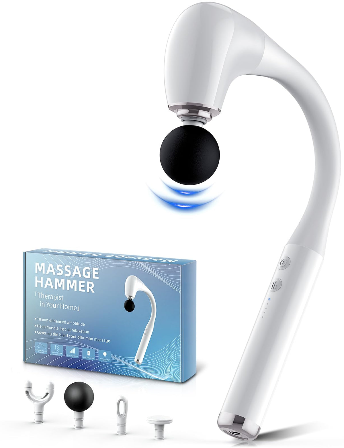 FVZ Massage Gun with Upgraded Extension Handle Deep Tissue Percussion