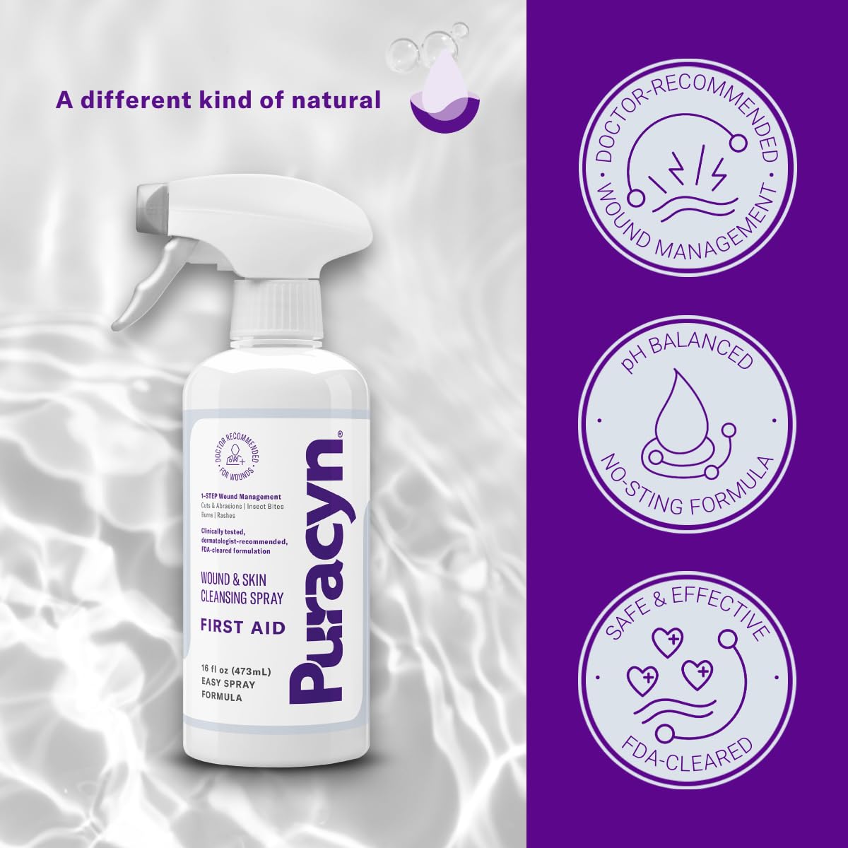 Puracyn Wound Cleanser Hypochlorous Spray for Wound Care

