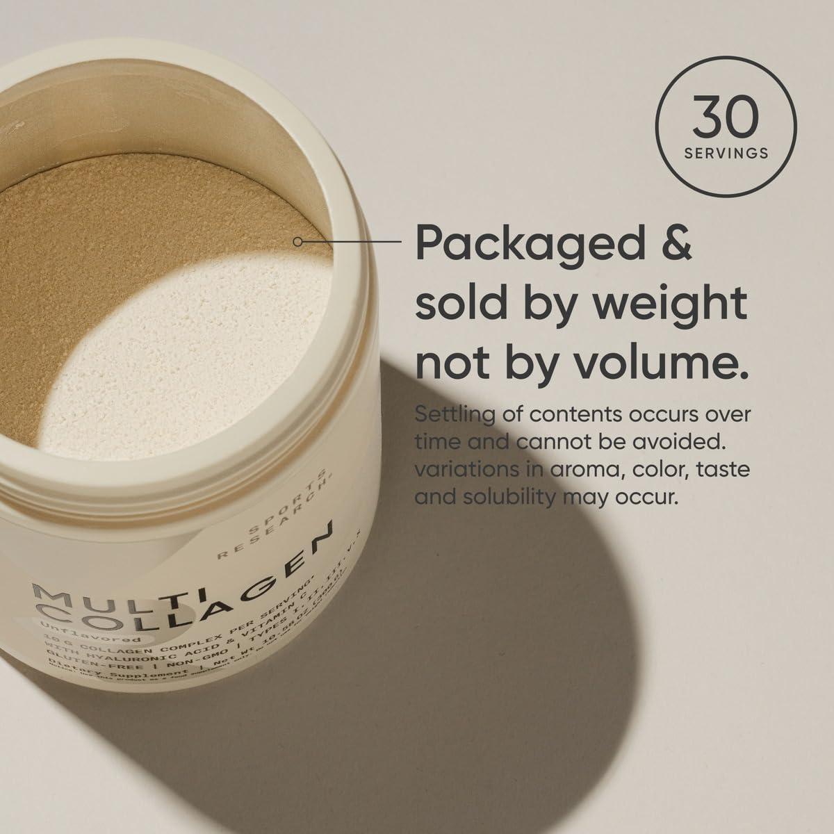 Sports Research Multi Collagen Protein Powder | Hyaluronic Acid

