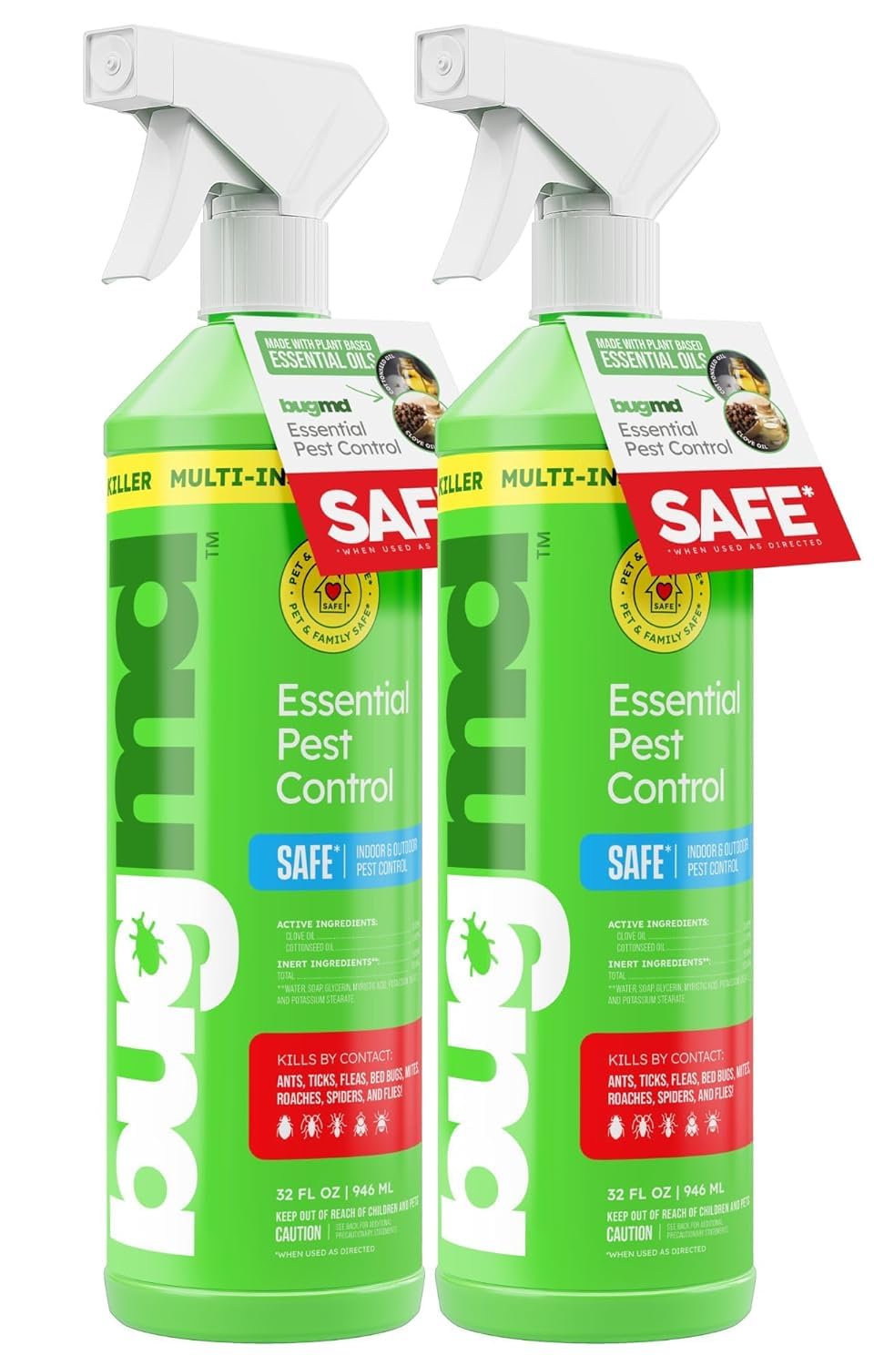 BugMD Ant Killer & Bug Spray for Indoor & Outdoor Pests


