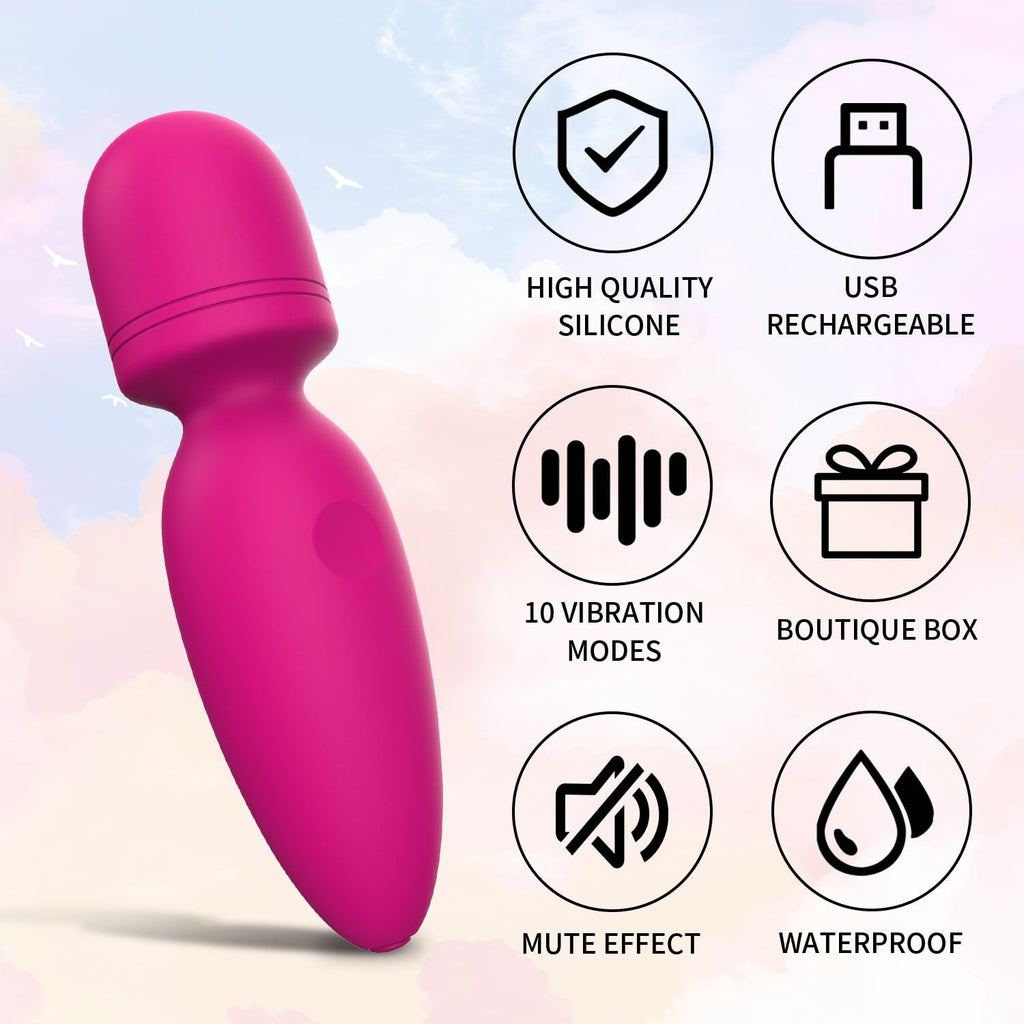 Fuwyiy Mini Massager – Cordless Handheld with 10 Modes

