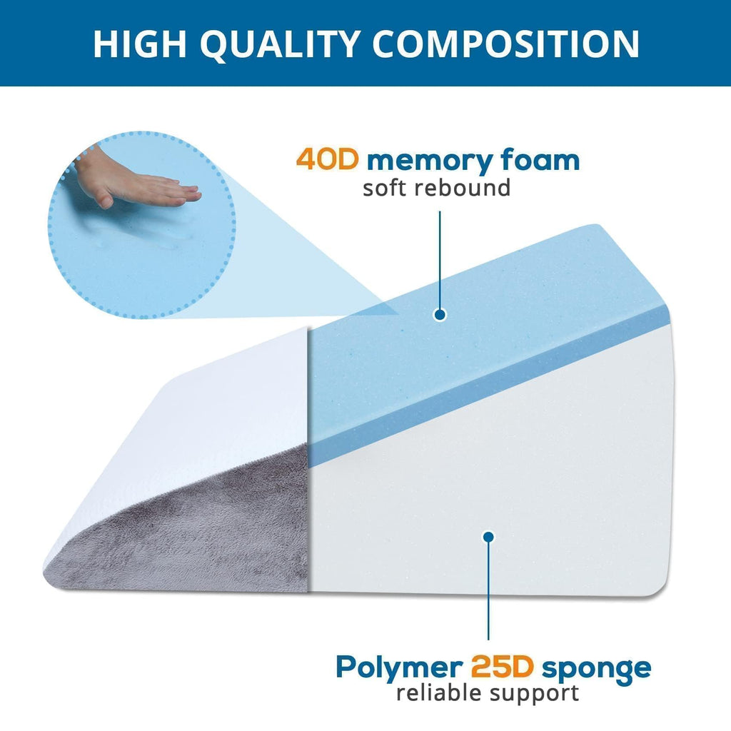 SASTTIE Memory Foam Wedge Pillow for Sleep


