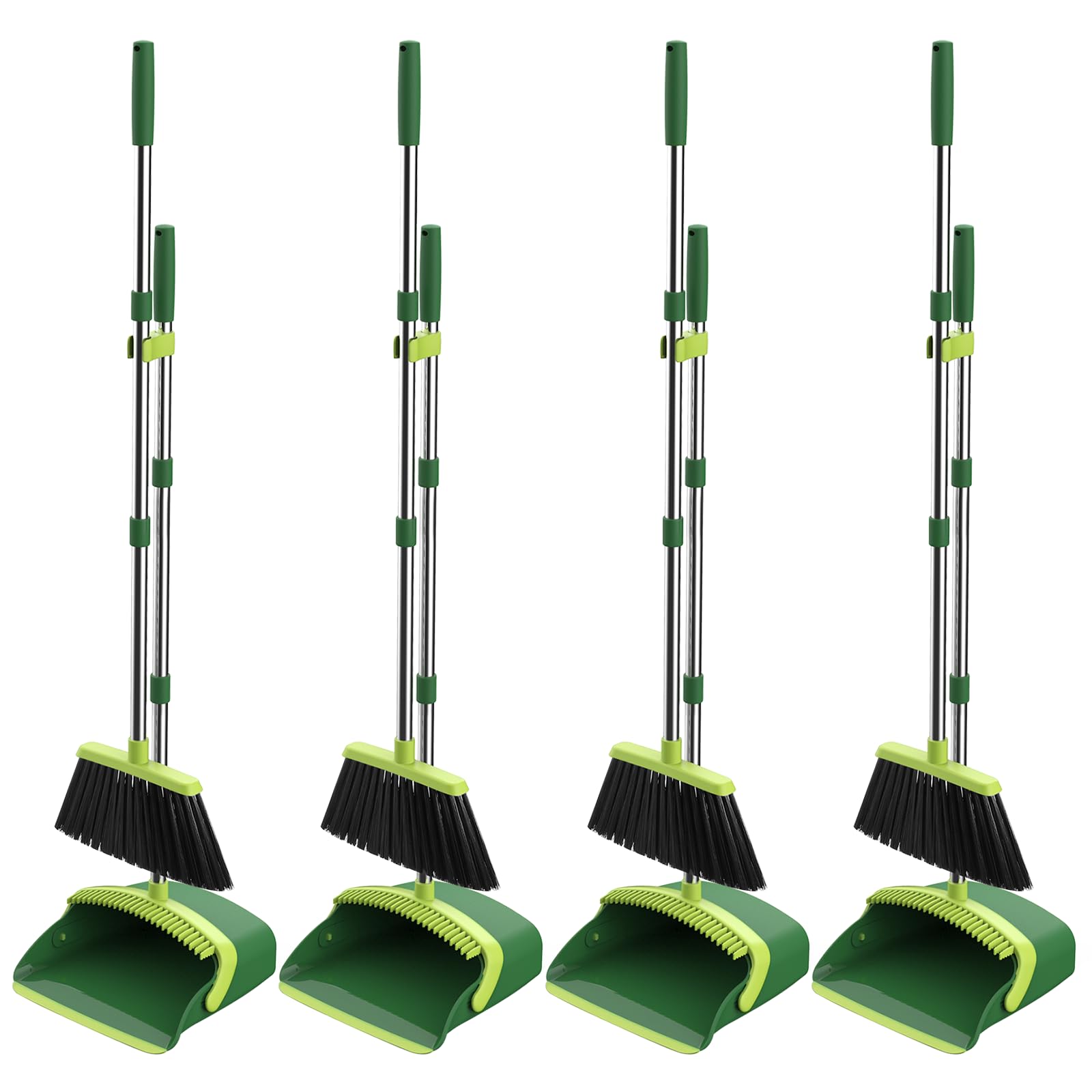 NACENA Broom and Dustpan Set with 52-in Adjustable Handle for Home Kitchen Office