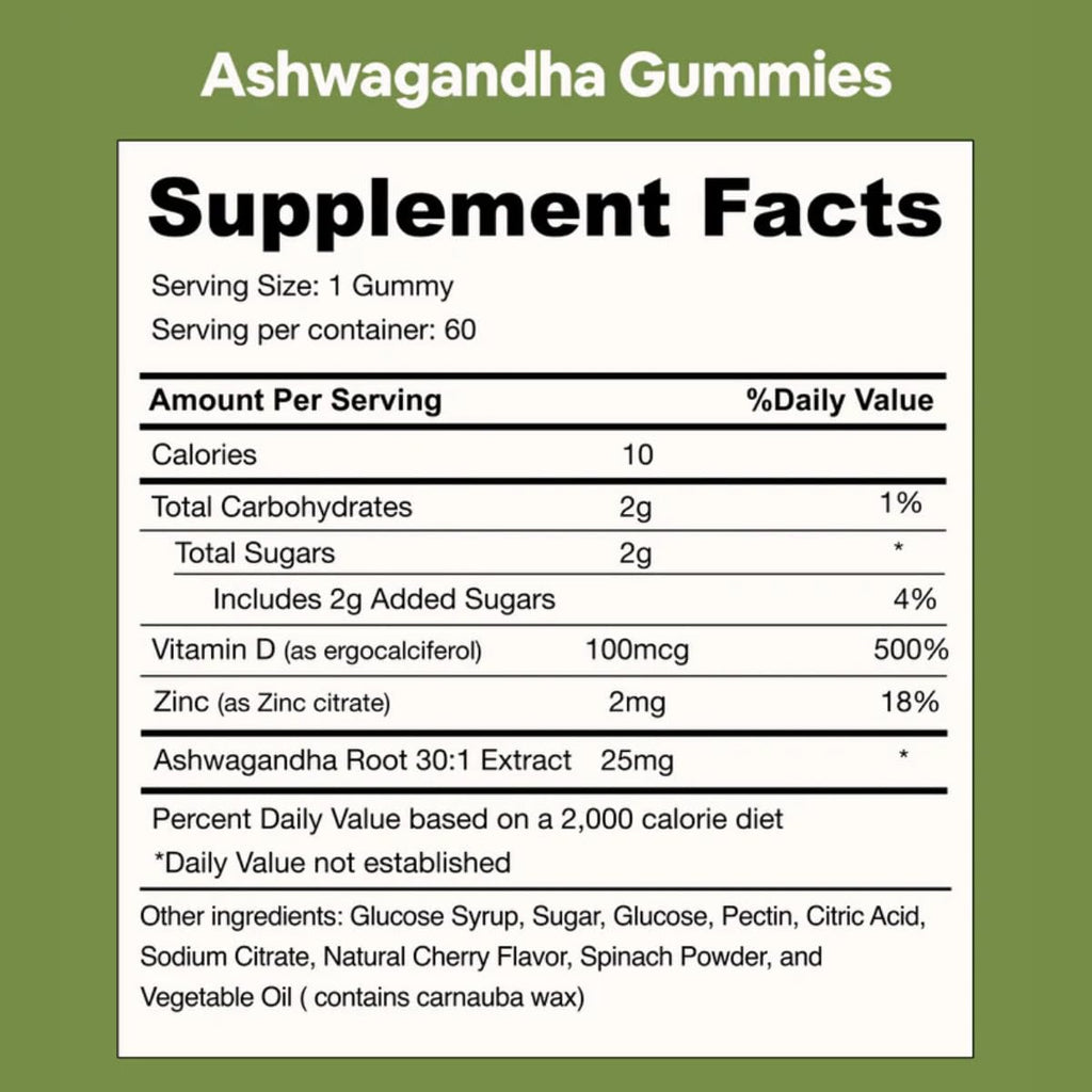 Ashwagandha + Zinc Gummies for Stress Support | Vegan Daily

