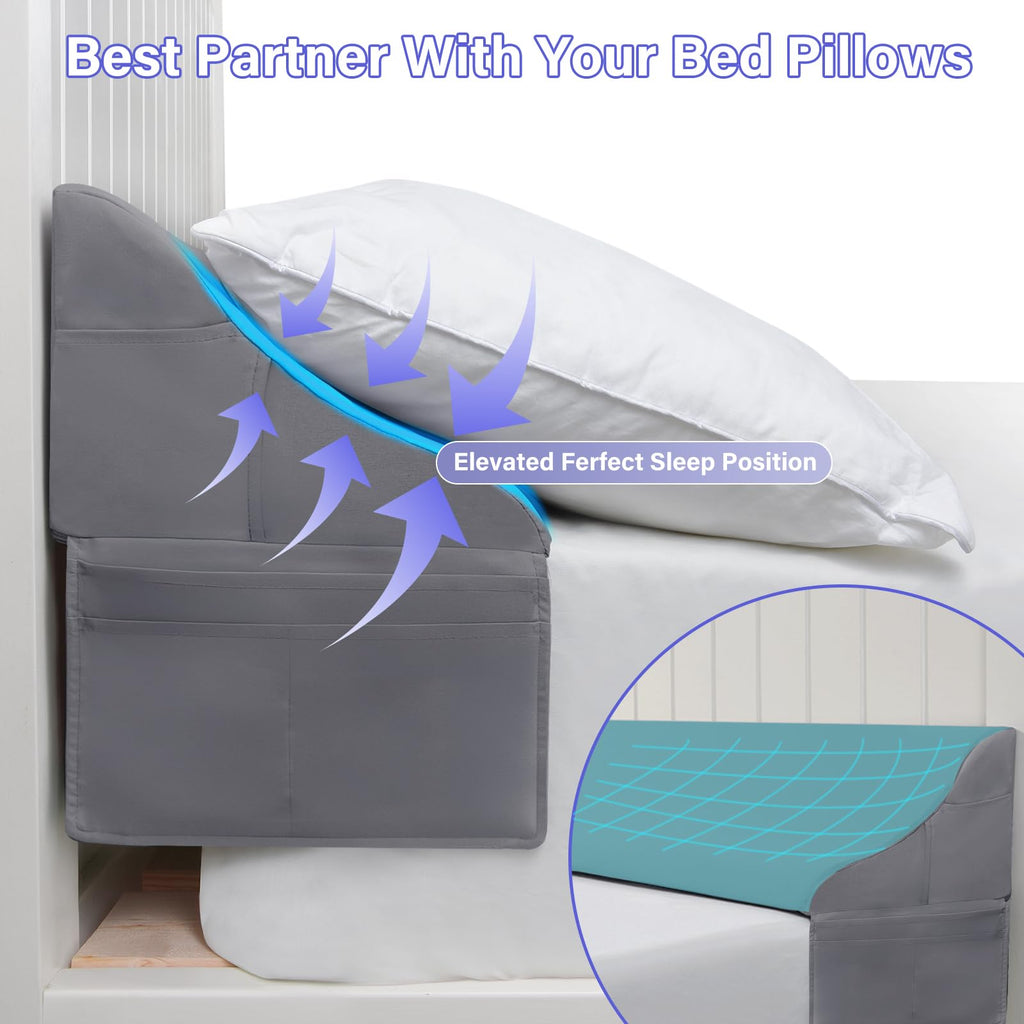 Vekkia Bed Gap Filler Wedge Pillow for Headboard


