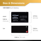 ExpertPower EXP1290 AGM Rechargeable Battery

