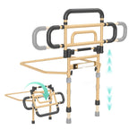 Bed Rails for Elderly: 180 Degree Foldable, Adjustable Height and Width, 350 lb Capacity, LED Light