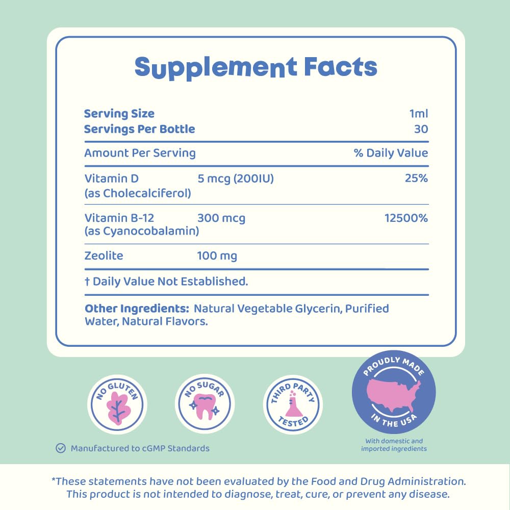 JoySpring DetoxZee Zeolite Drops for Kids - Berry Flavor

