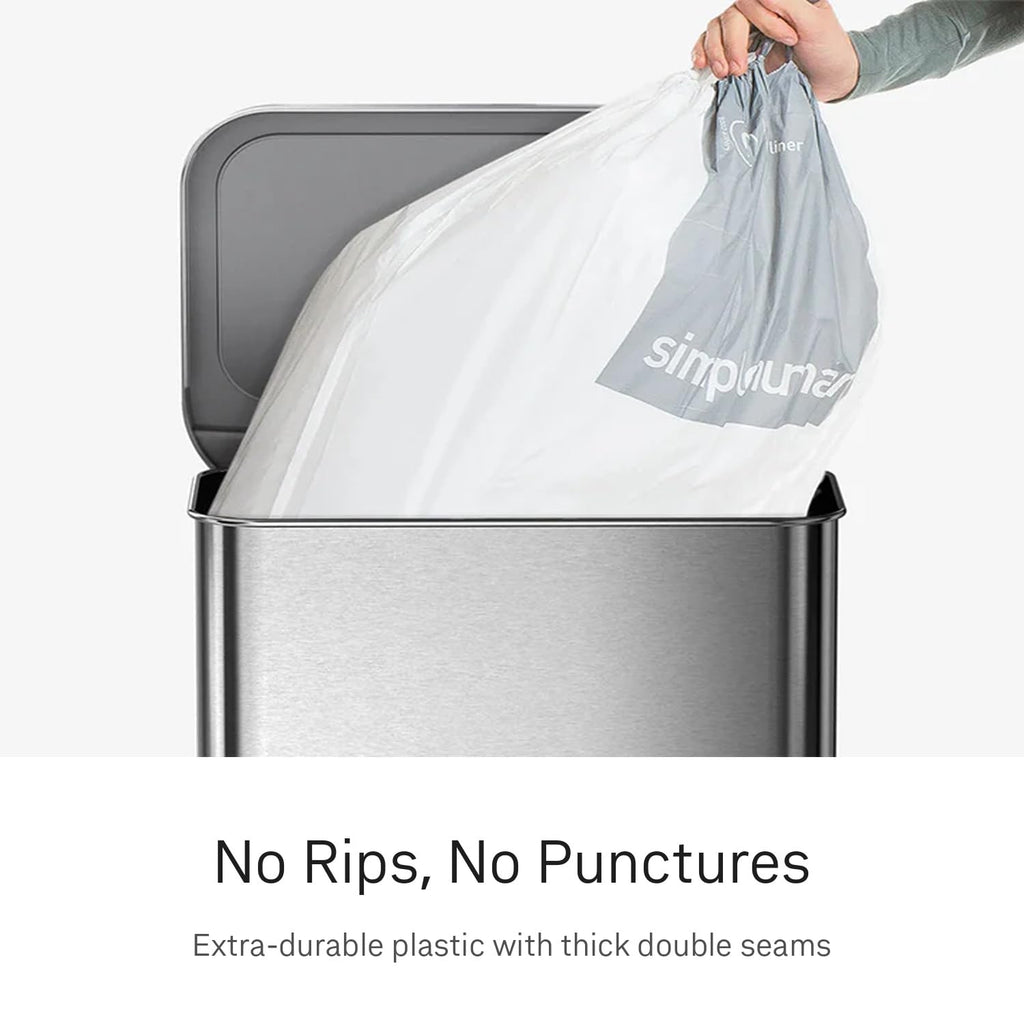 simplehuman Code J Custom Fit Liners for Kitchen Trash Cans

