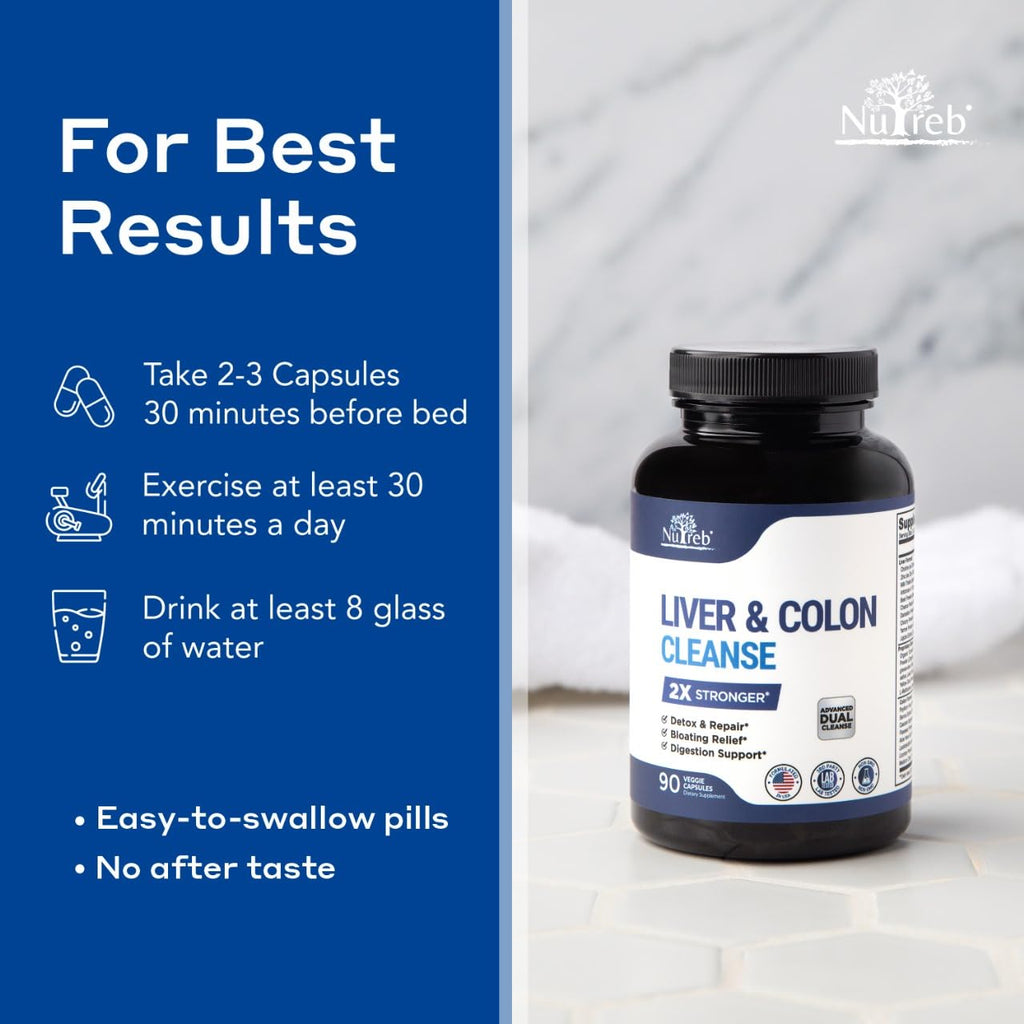 Nutreb Liver & Colon Cleanse - Liver Detox & Colon Support

