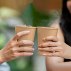 BYSNOW Disposable Kraft Paper Cups for Hot or Cold Beverages

