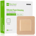 NeuHeils Silicone Adhesive Foam Dressing with Gentle Border