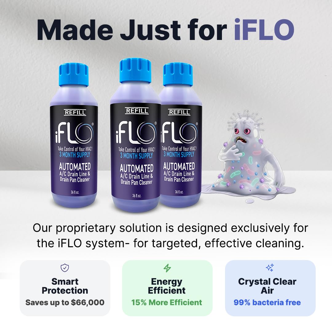 iFLO Smart A/C Drain Line Cleaner Cartridge - System Kit

