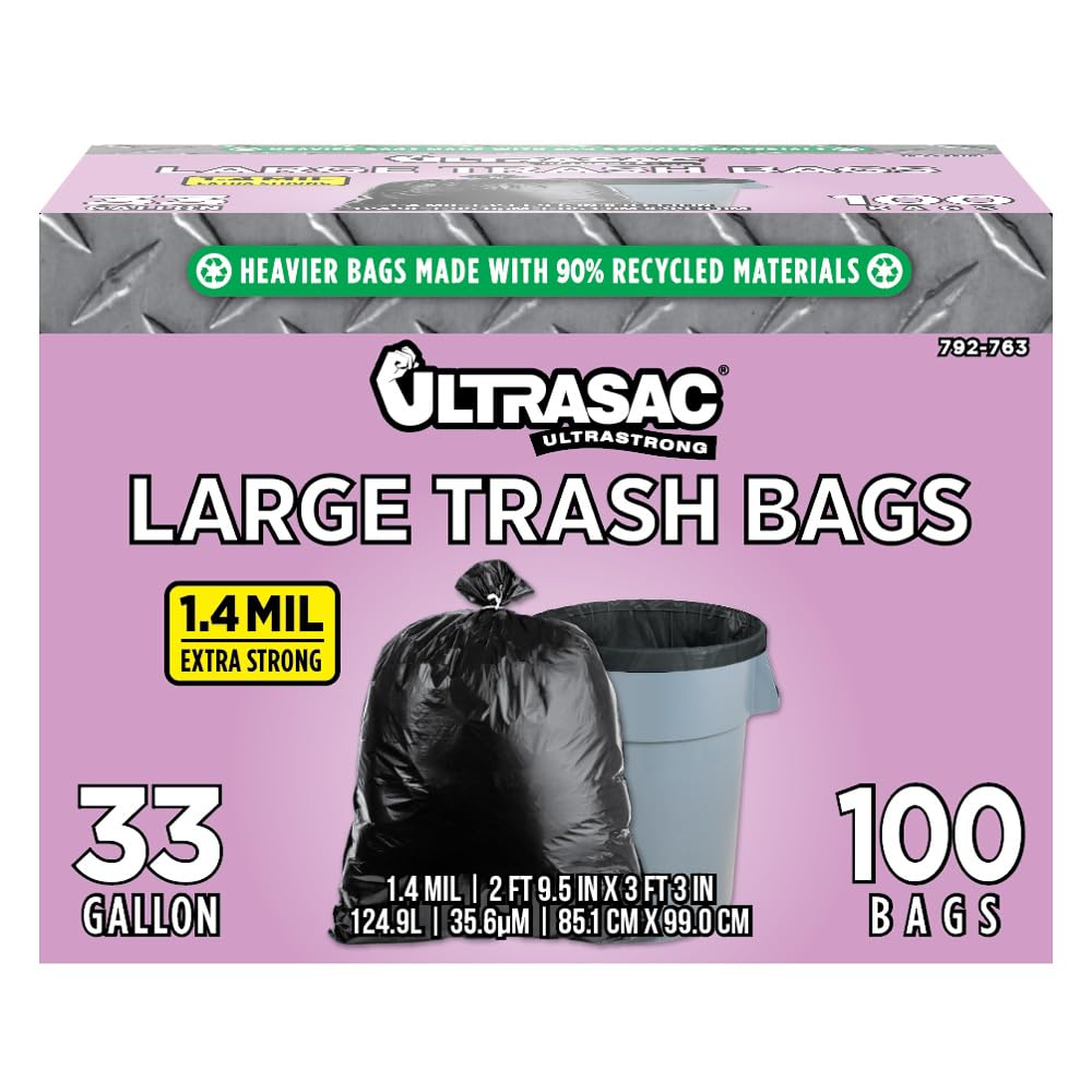Ultrasac Large Heavy Duty Drawstring Trash Bags