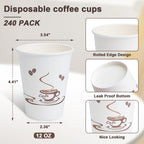 Lamosi Disposable Paper Cups for Hot or Cold Drinks

