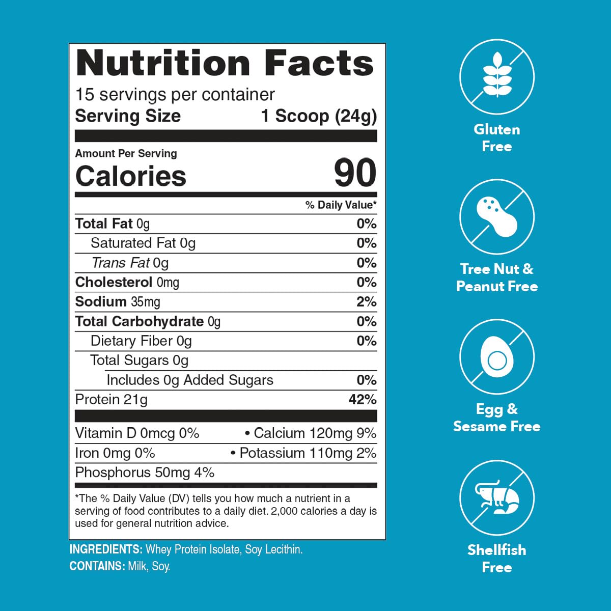 Unjury Whey Protein Isolate Powder | 21g per Serving

