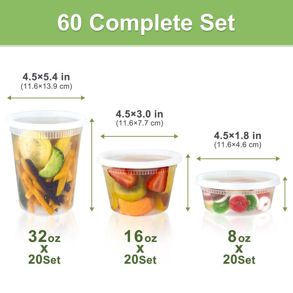 Dipoo Deli Containers with Lids – BPA-Free Leak-Proof Storage

