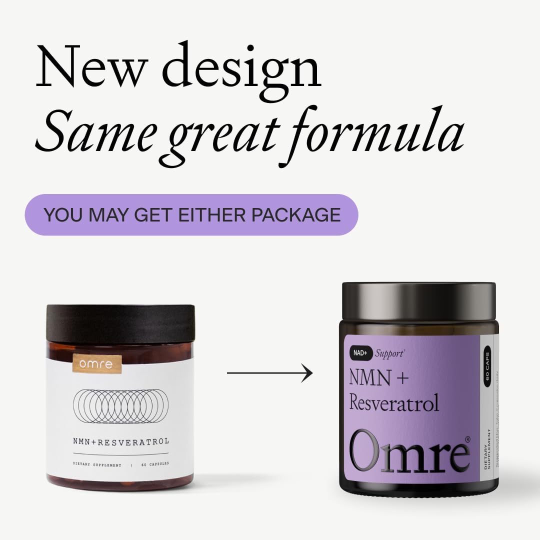 Omre NMN + Resveratrol NAD+ Support | 60 Capsules

