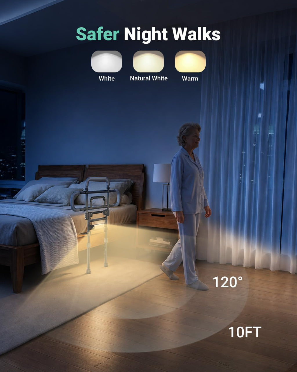 Bed Rails for Elderly Foldable with Adjustable Height

