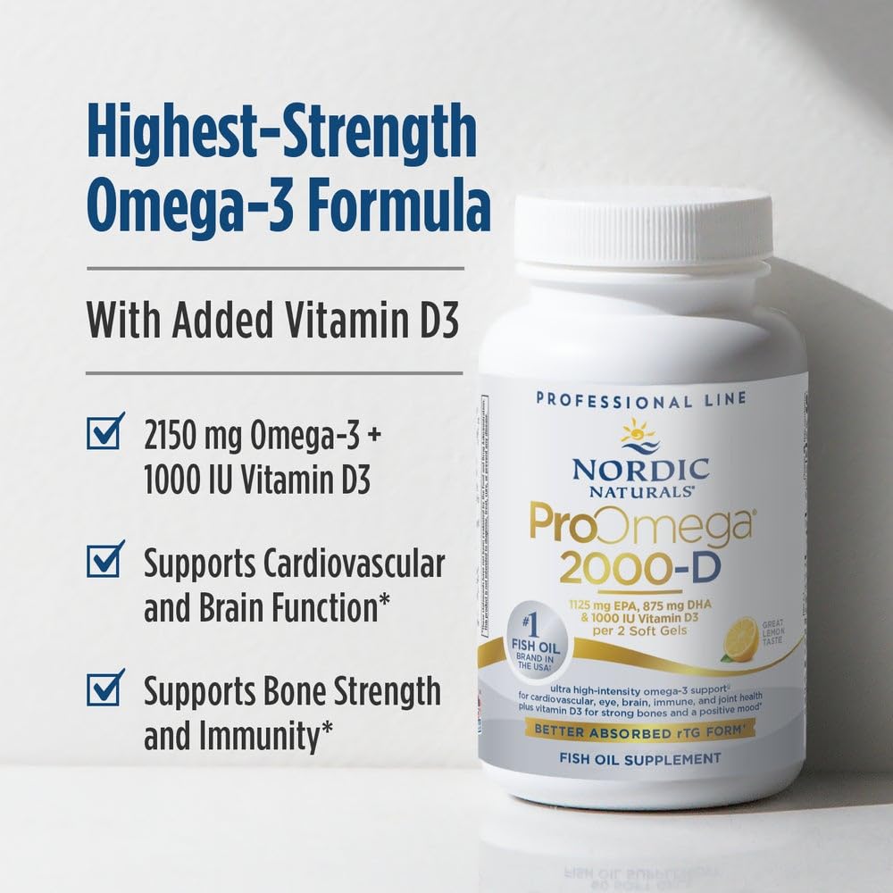 Nordic Naturals ProOmega 2000-D Omega-3 Fish Oil with D3

