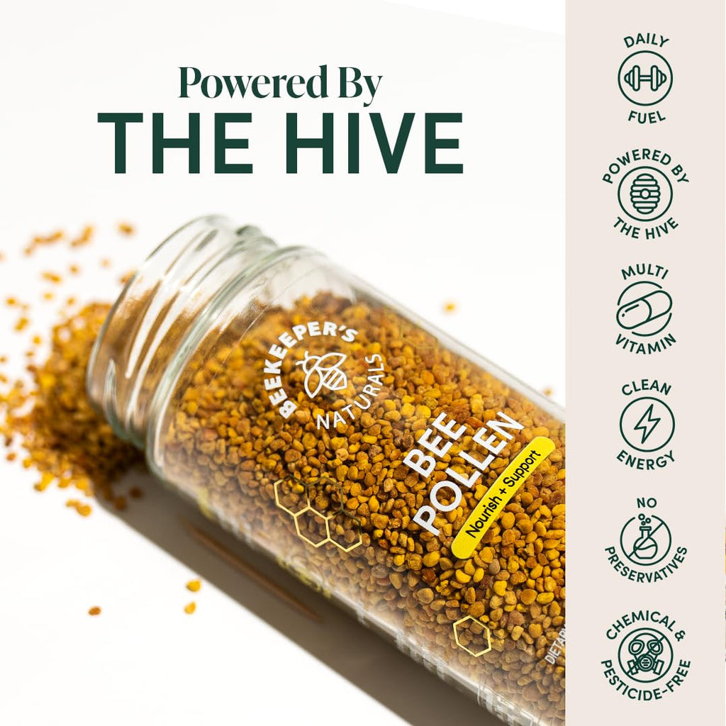 Beekeeper's Naturals Raw Bee Pollen Granules | Gluten Free

