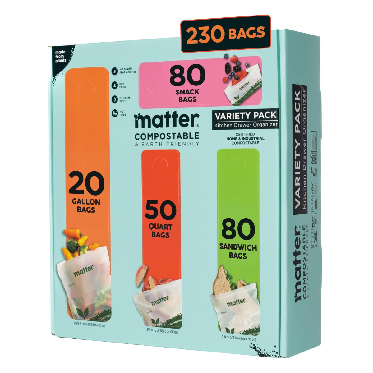 Matter Compostable Kitchen Bags | BPI & TUV Certified

