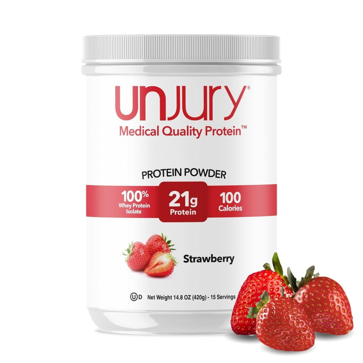 Unjury Whey Protein Isolate Powder, 21g Protein per Serving, Gluten Free Kosher