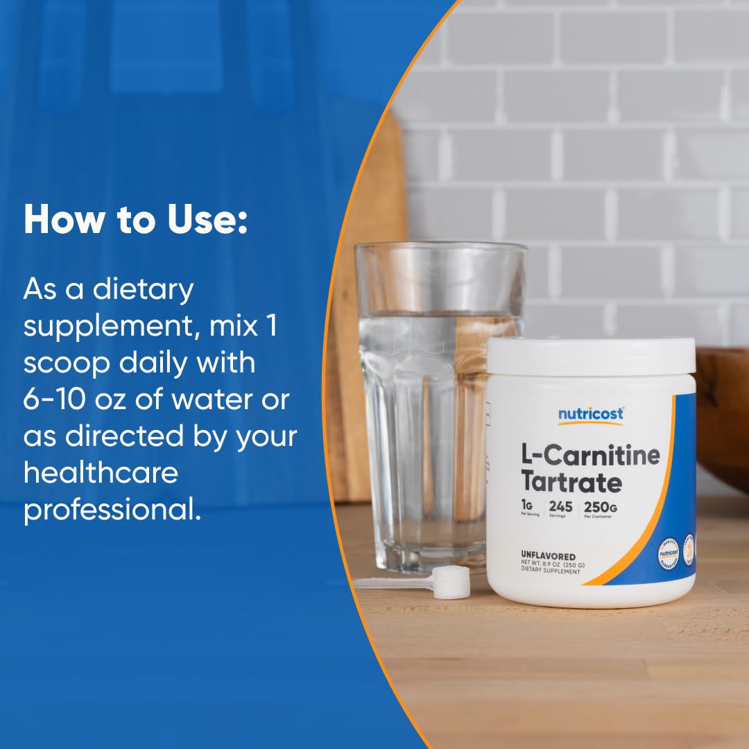 Nutricost L-Carnitine Tartrate Powder - Premium Supplement

