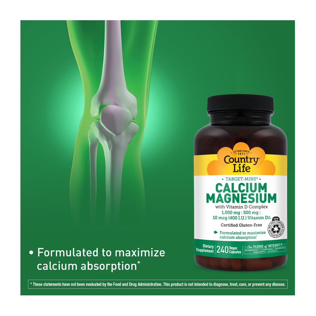Country Life Target-Mins Calcium Magnesium Vitamin D Complex

