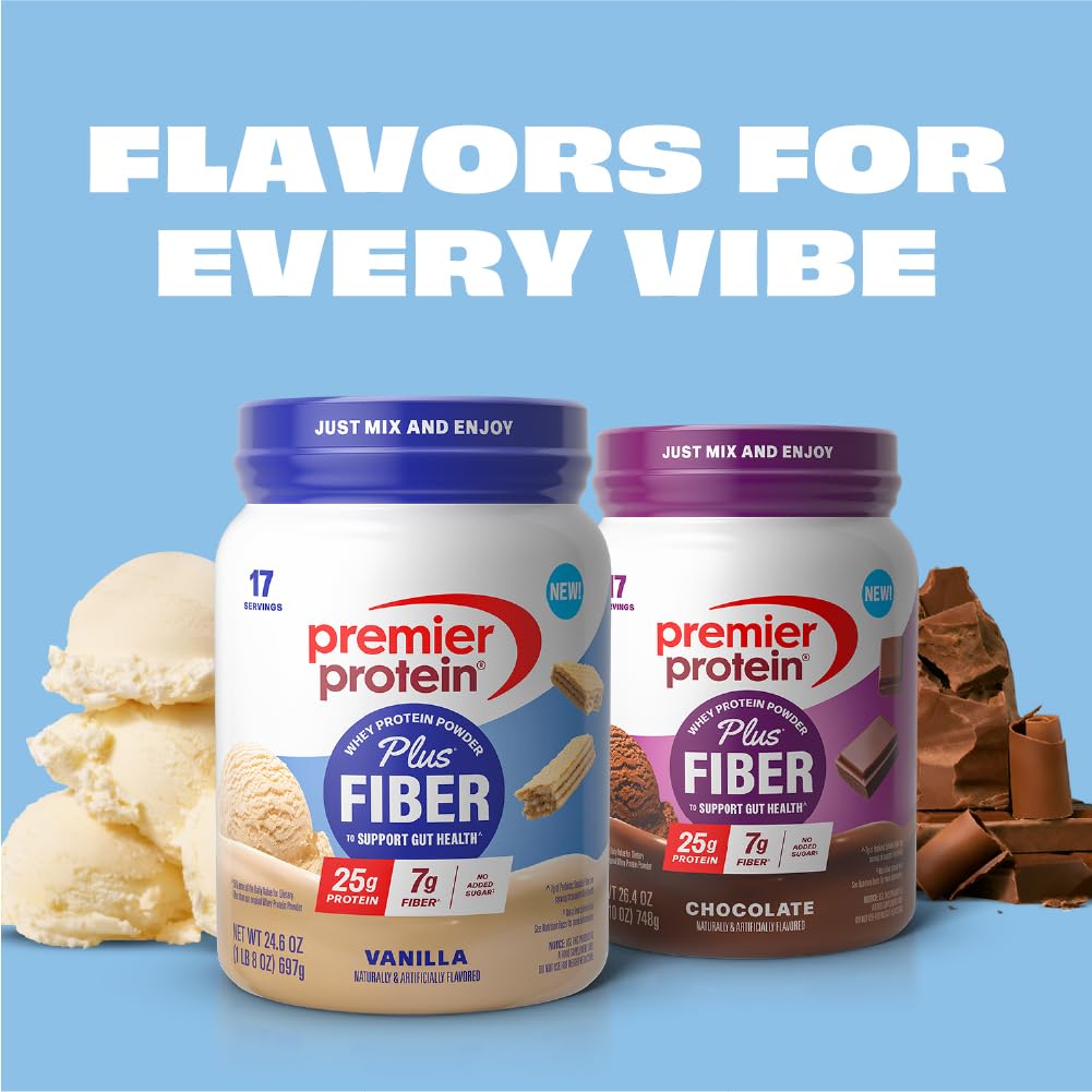 Premier Protein Powder Plus Fiber 25g Protein

