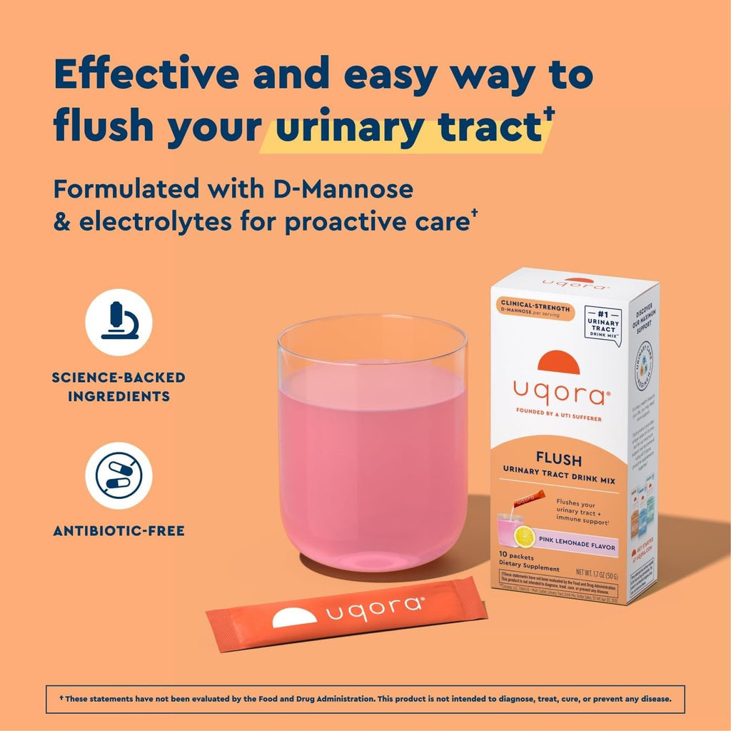 Uqora Flush Urinary Tract Drink Mix - Gluten Free

