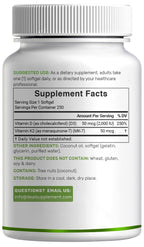 DEAL SUPPLEMENT Vitamin D & K Softgels | Coconut Oil

