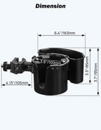 JOYTUTUS Wheelchair Cup Holder 2-in-1 with Storage

