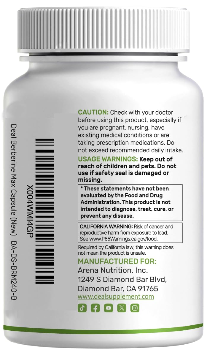 Berberine Turmeric Dietary Supplement | DEAL SUPPLEMENT

