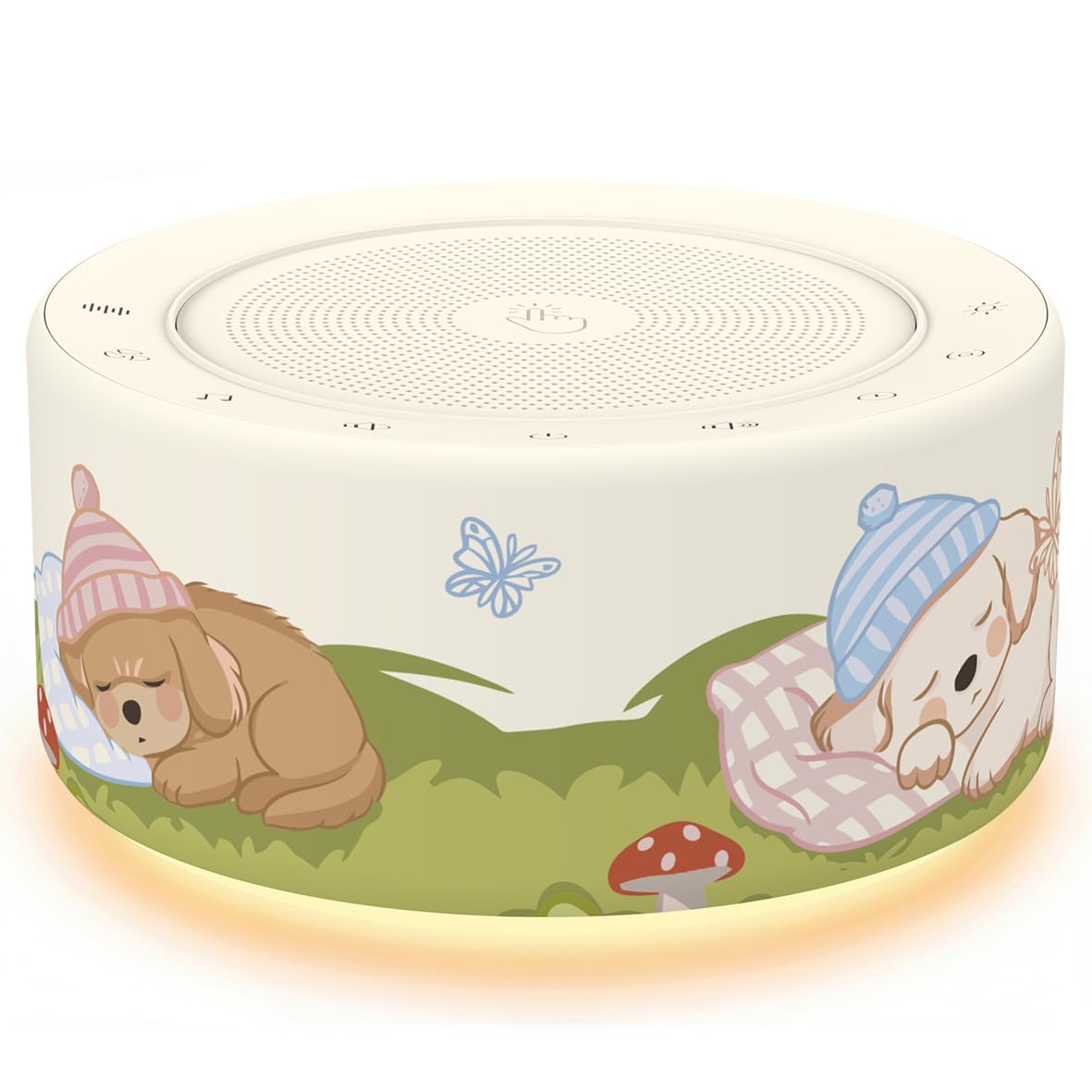 Kipcush Noise Machine for Sleep & Focus, 30 Sounds, Night Light, Memory Function