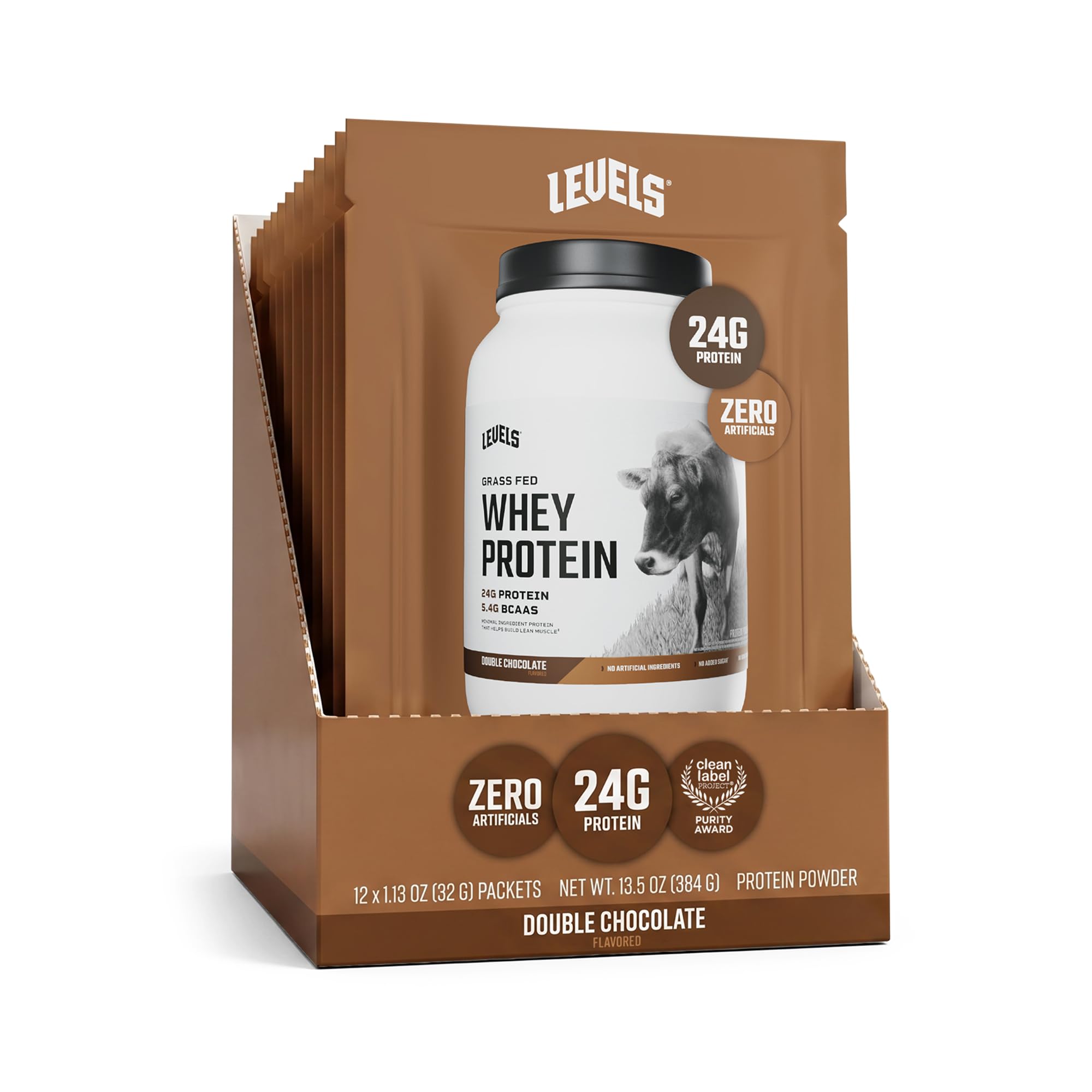 Levels Grass-Fed Whey Protein Powder No Artificials
