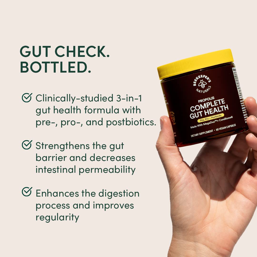 Beekeeper's Naturals Complete Gut Health 3-in-1 Probiotic

