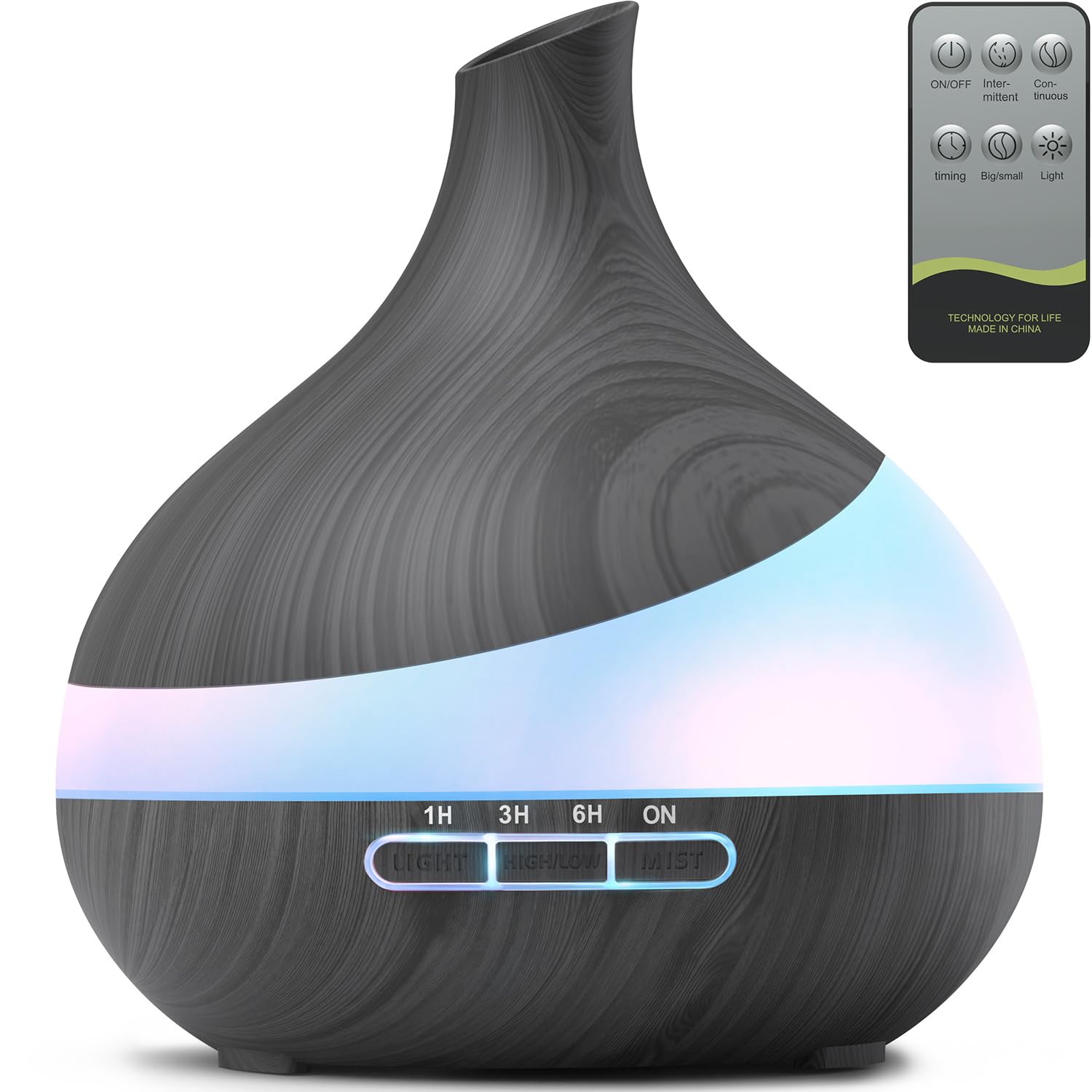 HJTHJT Essential Oil Diffuser 500ML with Remote

