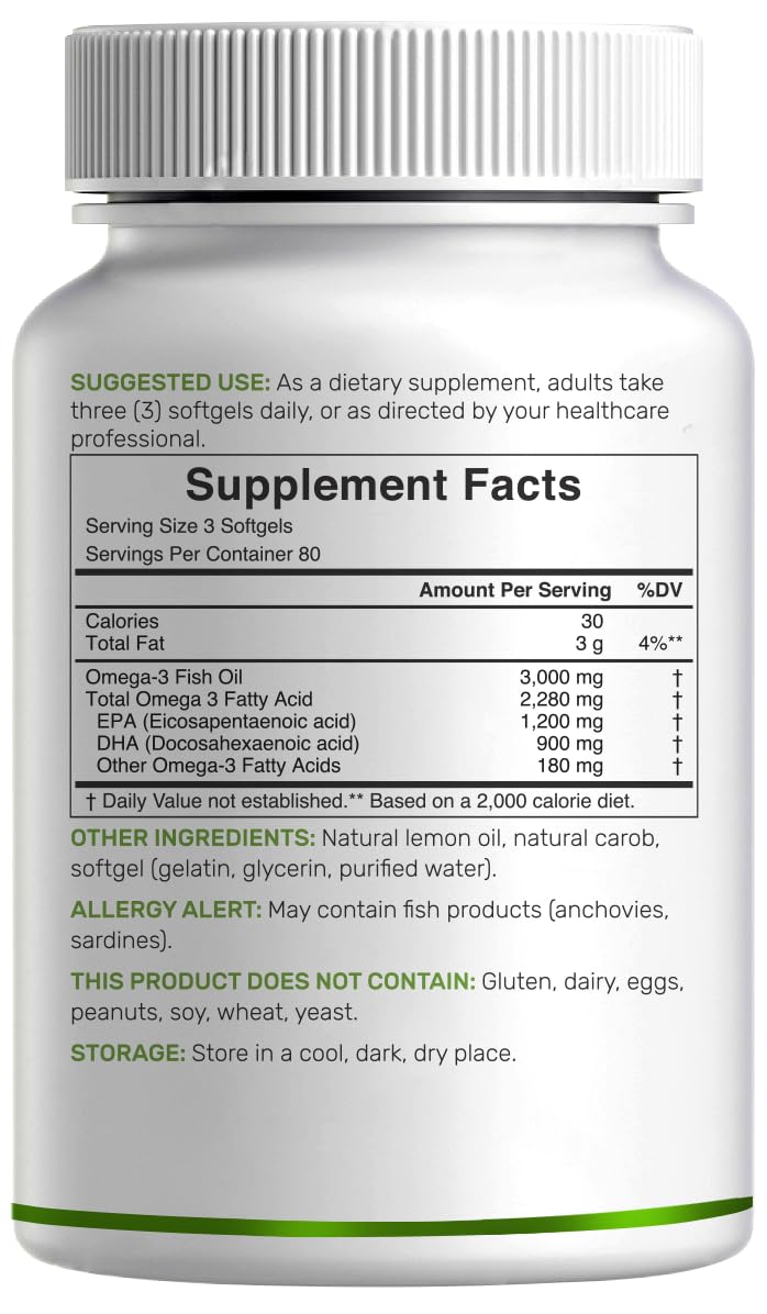 Omega-3 Fish Oil Softgels by Deal Supplement

