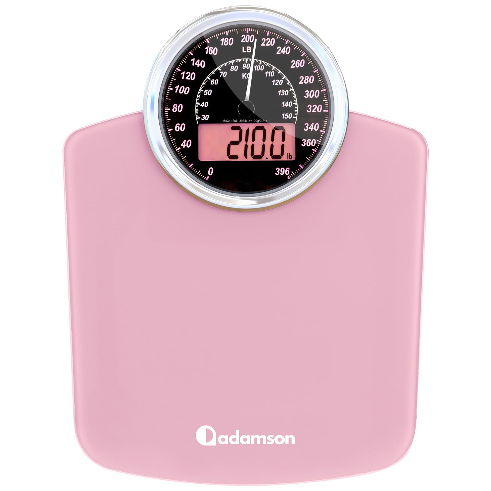 Adamson Hybrid Bathroom Scale with Analog & Digital Display