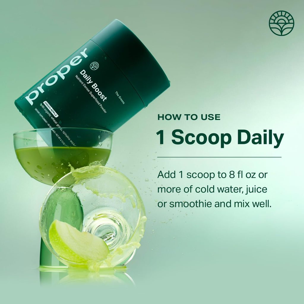Proper The Greens Powder Apple Flavor Daily Boost

