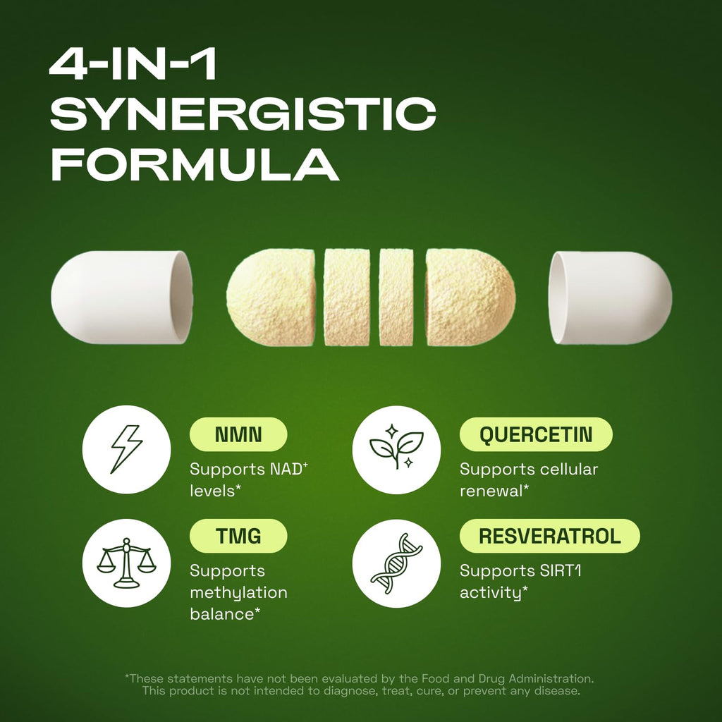 Cata-Kor NMN Supplement NAD Support Quercetin Resveratrol


