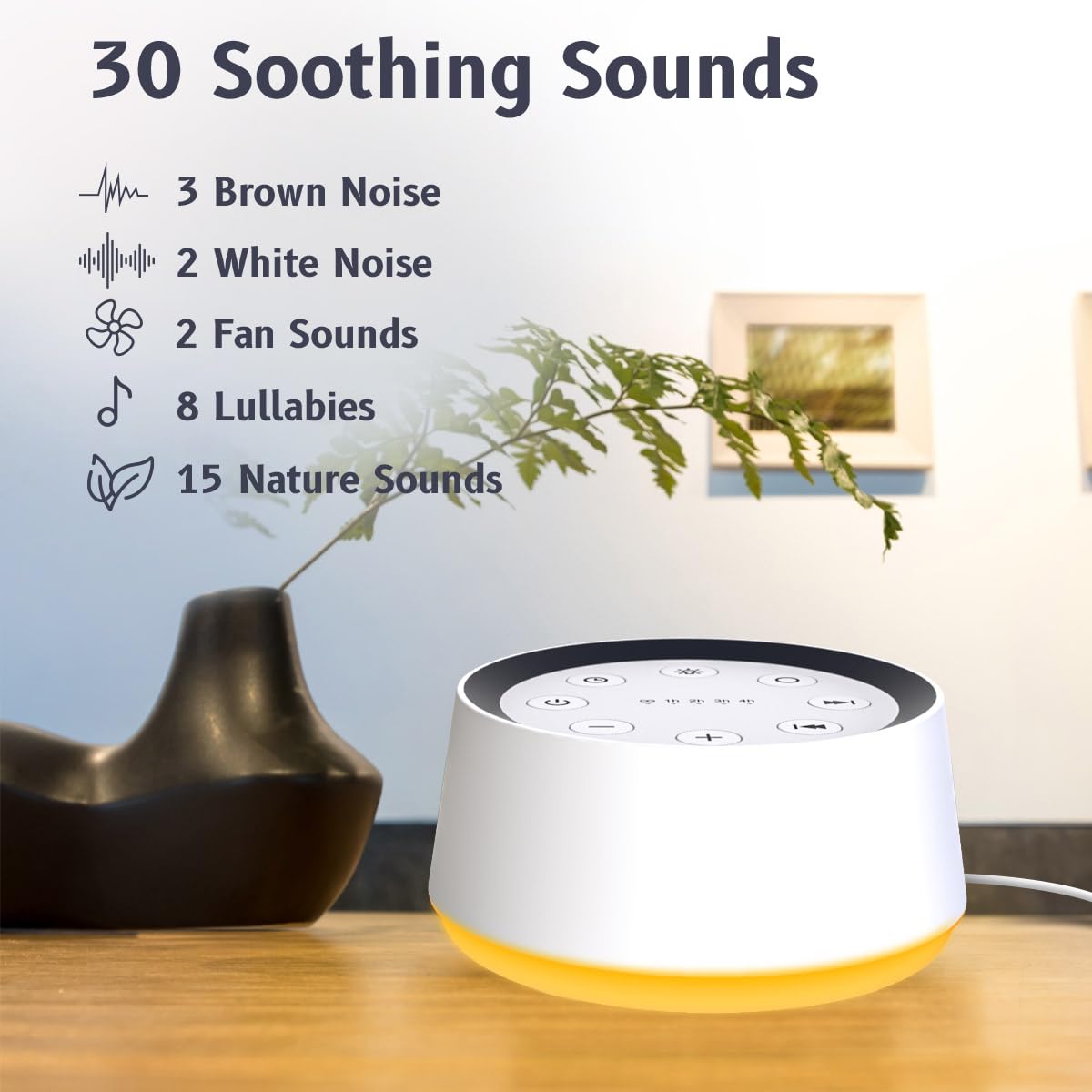 Noise Sound Machine - 30 Sounds, Memory, Timers

