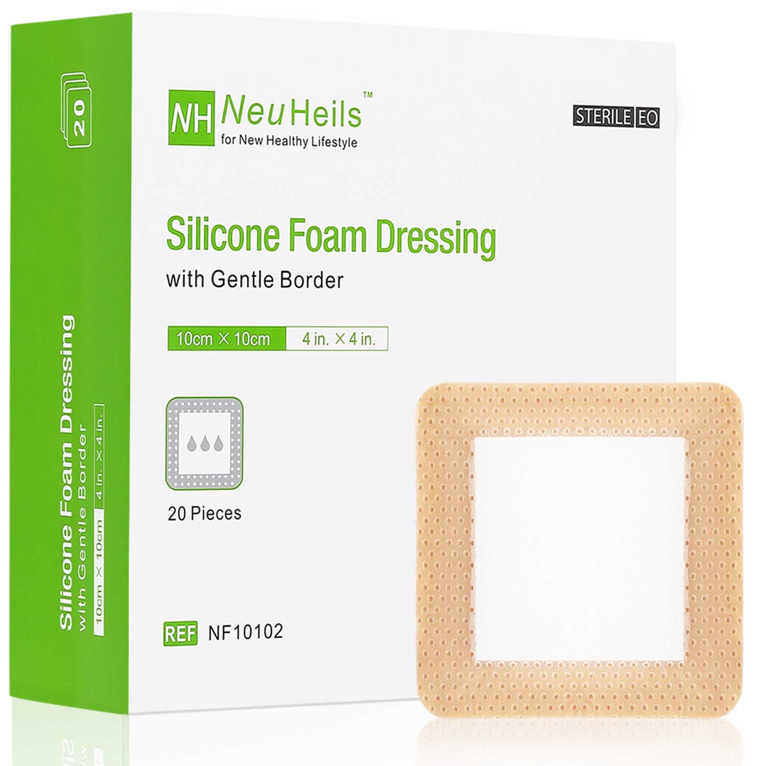 NeuHeils Silicone Foam Dressing with Gentle Border

