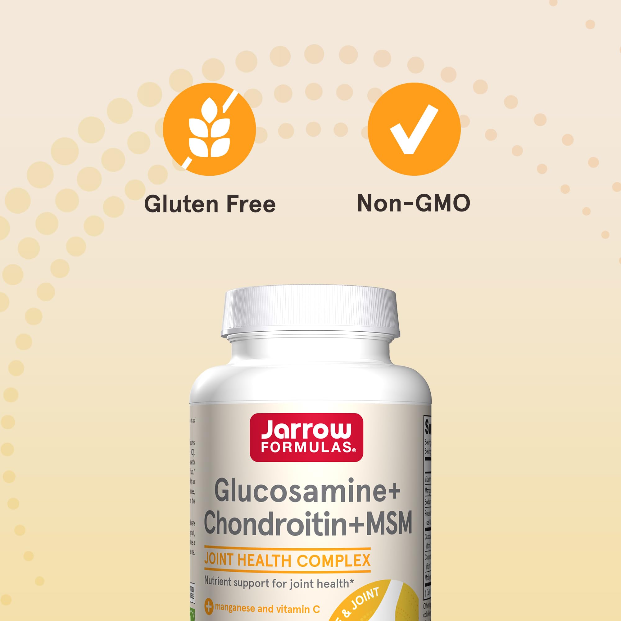 Jarrow Formulas Glucosamine Chondroitin MSM Capsules for Joints

