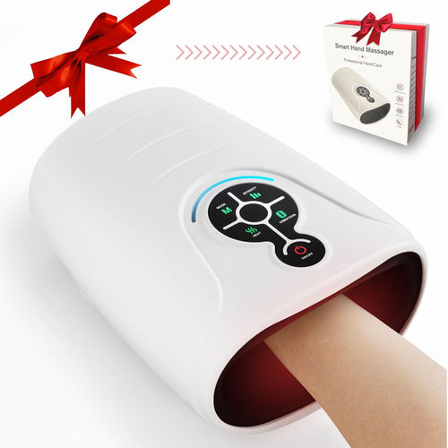 AERLANG Hand Massager with Heat and Compression - Cordless & Portable