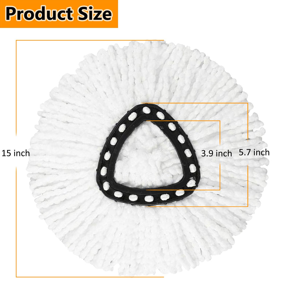 Spin Mop Replacement Heads 100% Microfiber | Cedar Compatible

