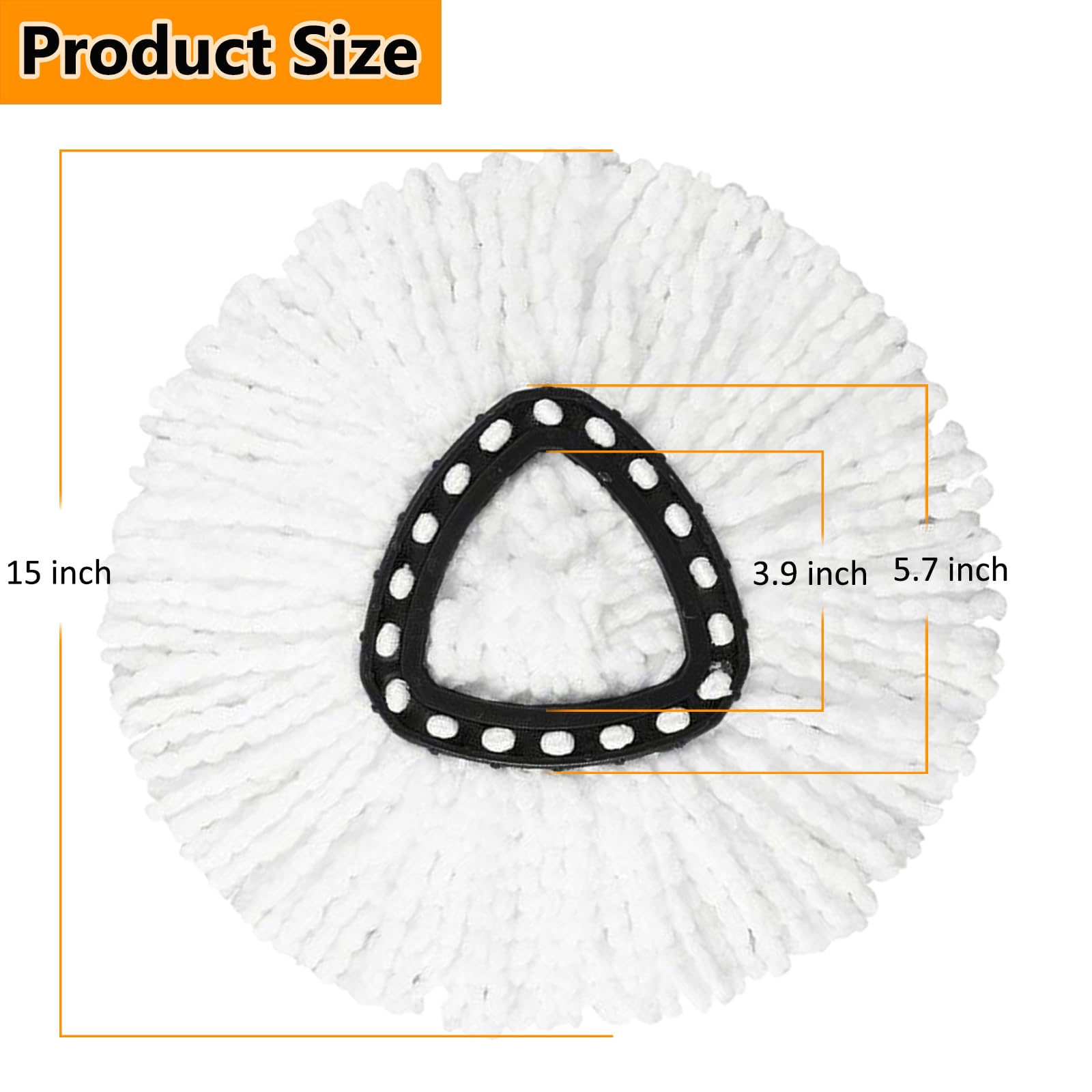 Spin Mop Replacement Heads 100% Microfiber | Cedar Compatible

